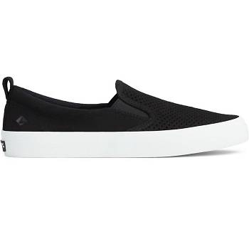 Scarpe Sperry Crest Twin Gore Perforated - Slip On Donna Nere, Italia IT 437H